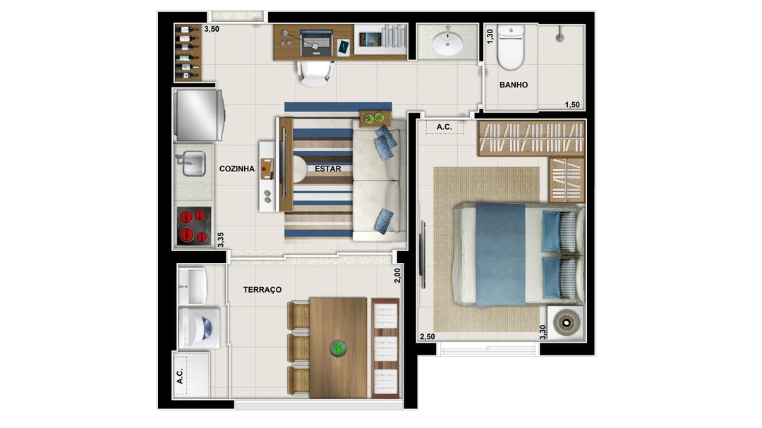 35m² - Tipo