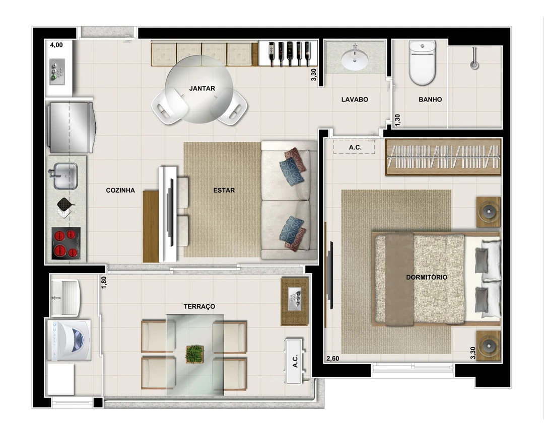 38m² - Tipo