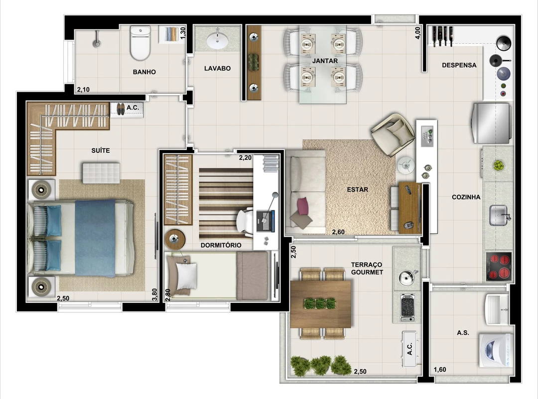 58m² - Tipo