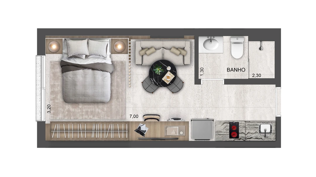 Residences: 25m²