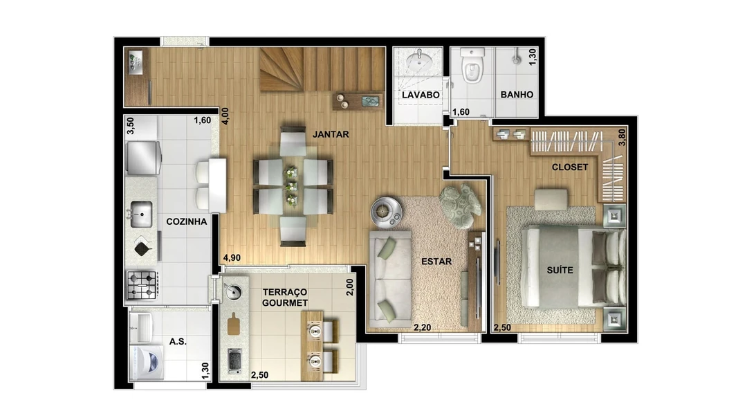 117m² - Duplex Inferior
