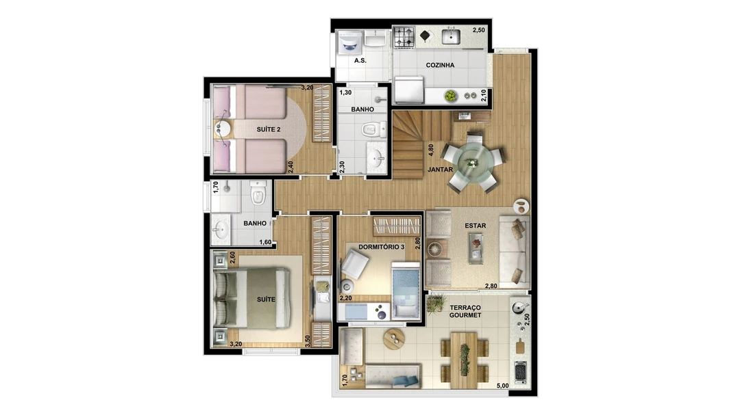 152m² - Duplex Inferior