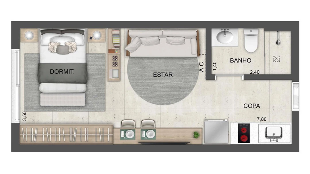 30m² - Residences